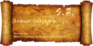 Iványi Polikárp névjegykártya